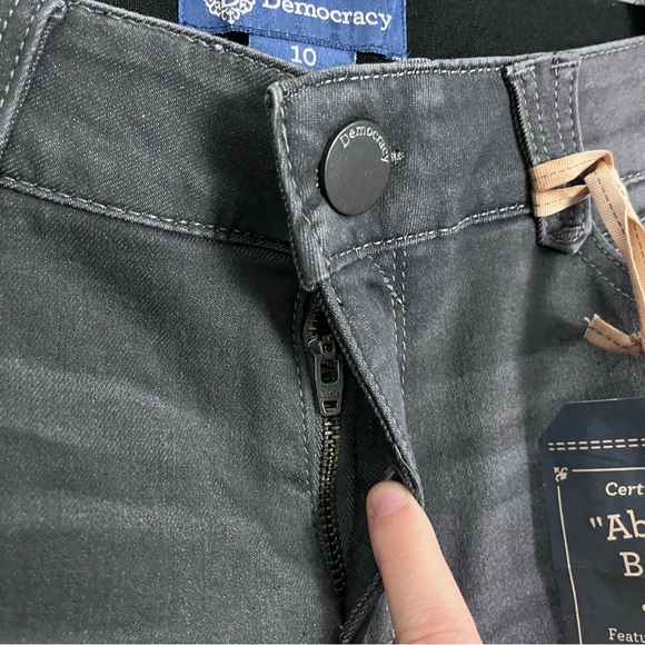 NWT Democracy Size 10 Grey Mid-Rise Ab’solution Booty Lift Jegging Jeans - Picture 9 of 15